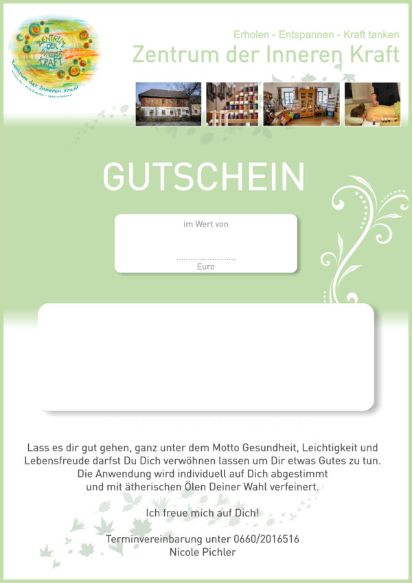 Ein Gutschein im Wert Deiner Wahl